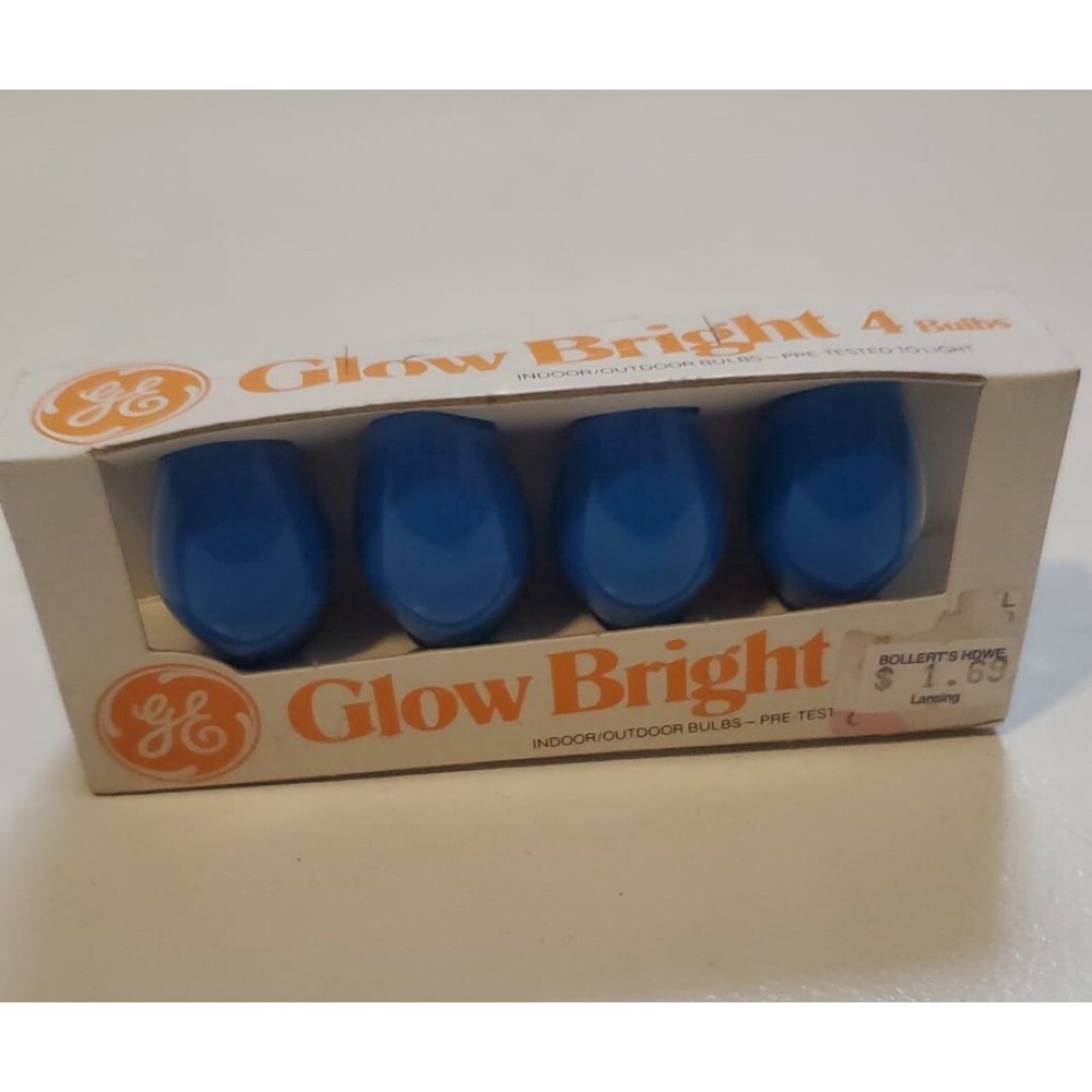 GE Glow‎ Bright Vintage Christmas Light Bulbs Orange Tested Working